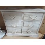 Shabby chic 6 drawer mini chest