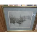 Framed print signed 'Wyllie'