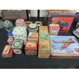 Quantity of various advertising tins and boxes