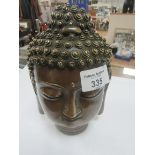 Heavy Buddha head approx 7.5" high