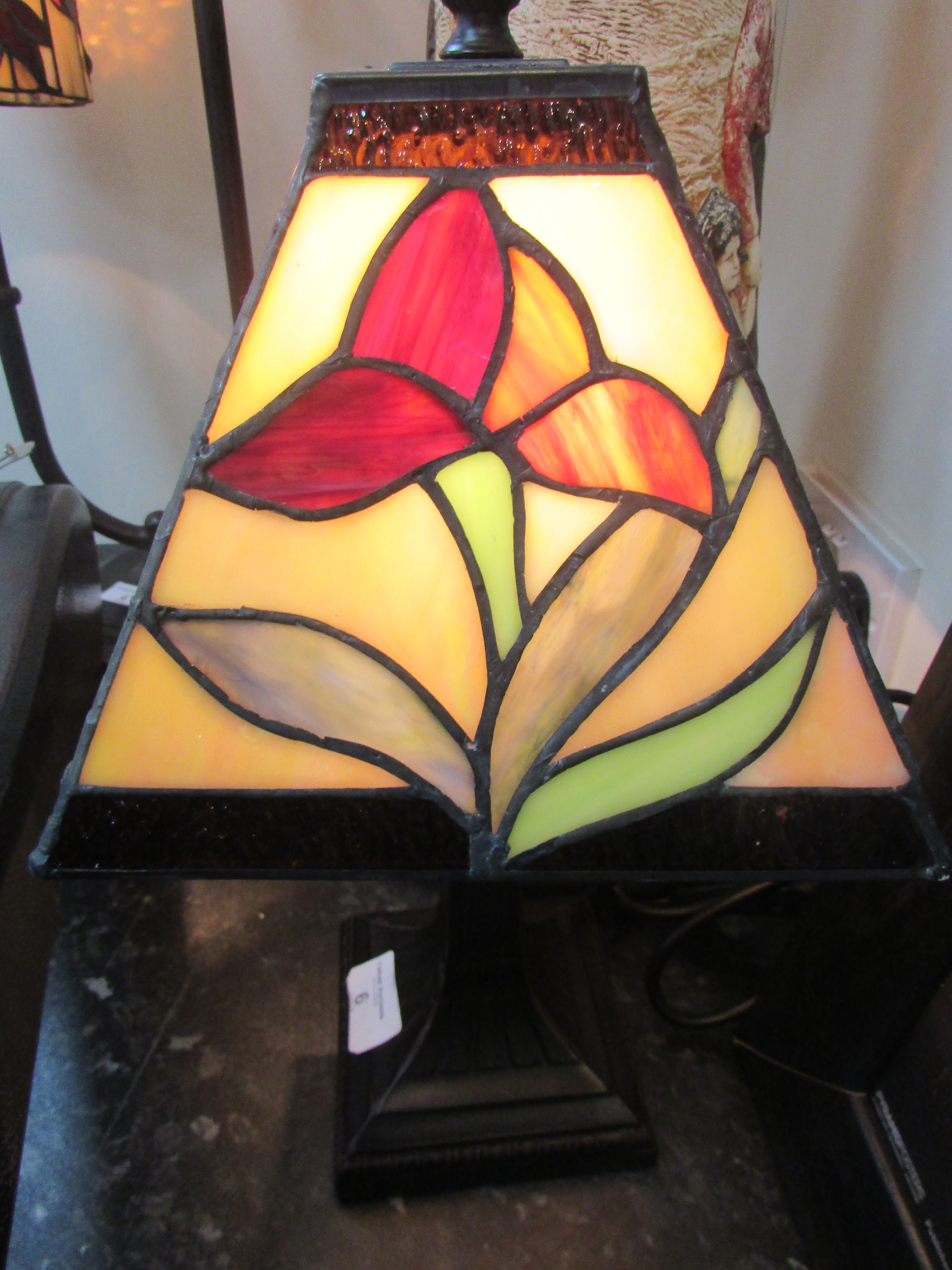 Renni McIntoch design Tiffany style lamp approx 15" high