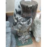 Concrete Terrier dog statue approx 16" high