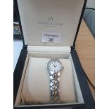 Maurie Lacroix ladies watch with box and all papers. Good working order.