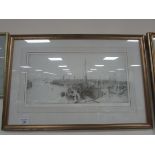 Framed limited edition print 61/950 signed 'Wyllie'