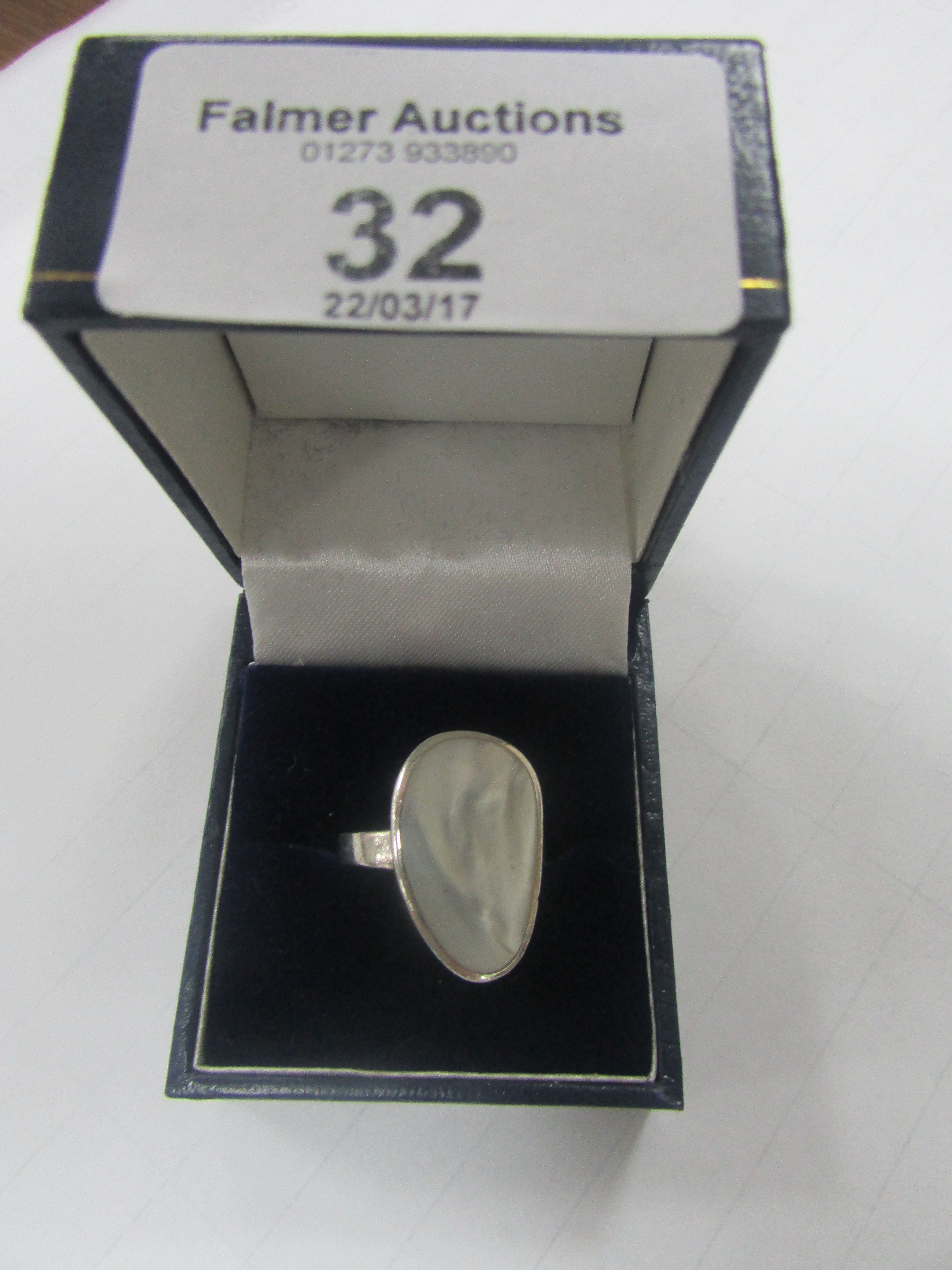 925 silver Mother of Pearl ring