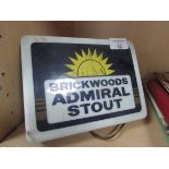 Brickwoods Admiral Stout electric light beer sign