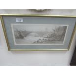 Framed print signed 'Wyllie'