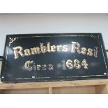 'Ramblers Rest' pub sign 6' x 3'