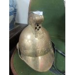 Fireman's Chief brass helmet