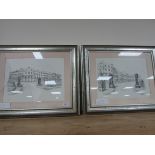 Pair of limited edition prints of Lewes Crescent, Sussex Square Brighton No. 50/50 1992