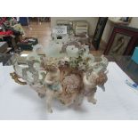 Continental porcelain dish cherub decoration