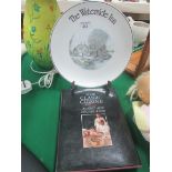 Collectable plate from Roux restaurant 'The Waterside Inn' and signed cookbook