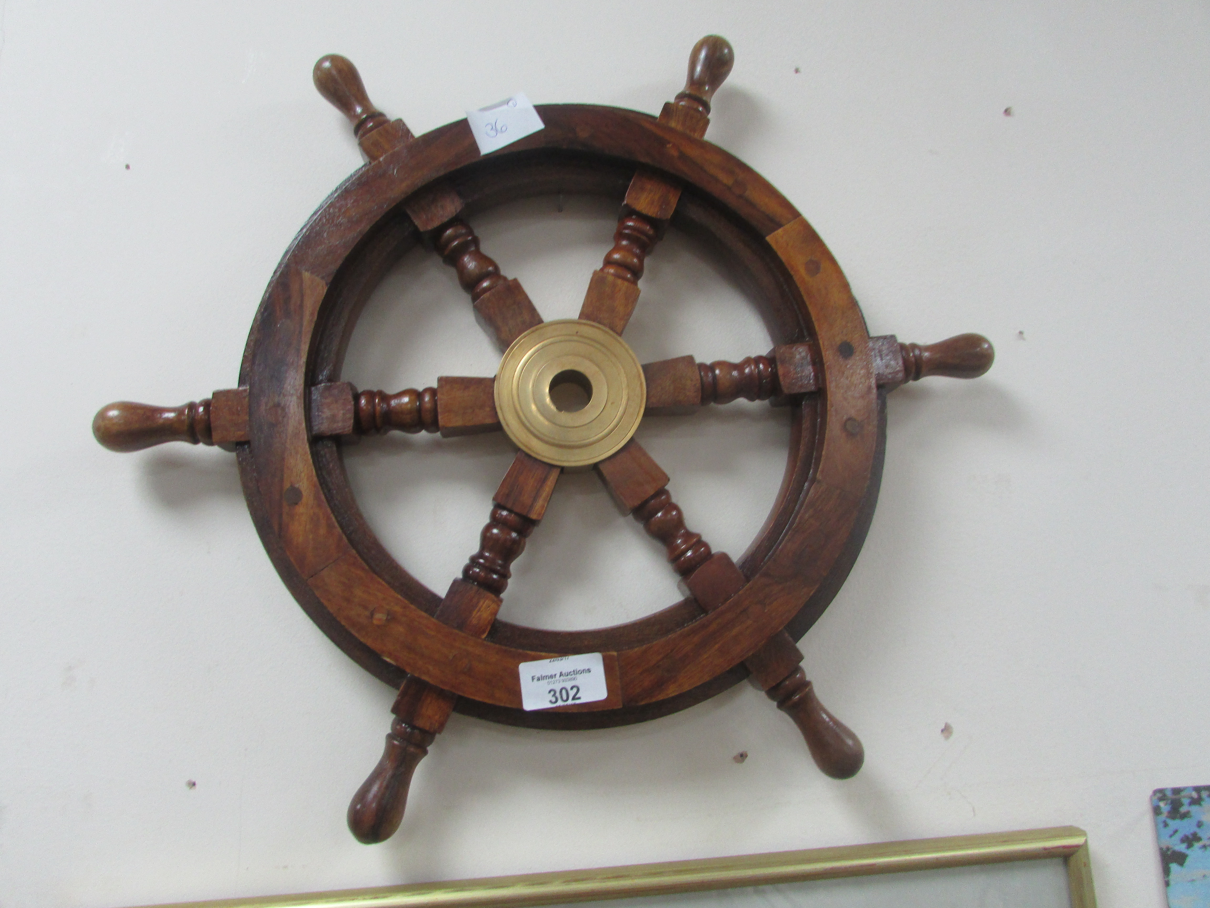 Ships wheel wall hanging