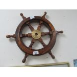 Ships wheel wall hanging