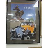 Framed Rolls Royce poster