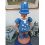 Larger 'Flower Pot Man' garden statue approx 42" high