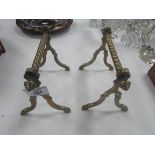 Pair brass stands