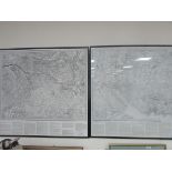 2 framed maps of Hampshire