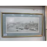 Framed print signed 'Wyllie'