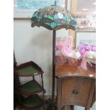 Floor standing double bulb Tiffany style lamp