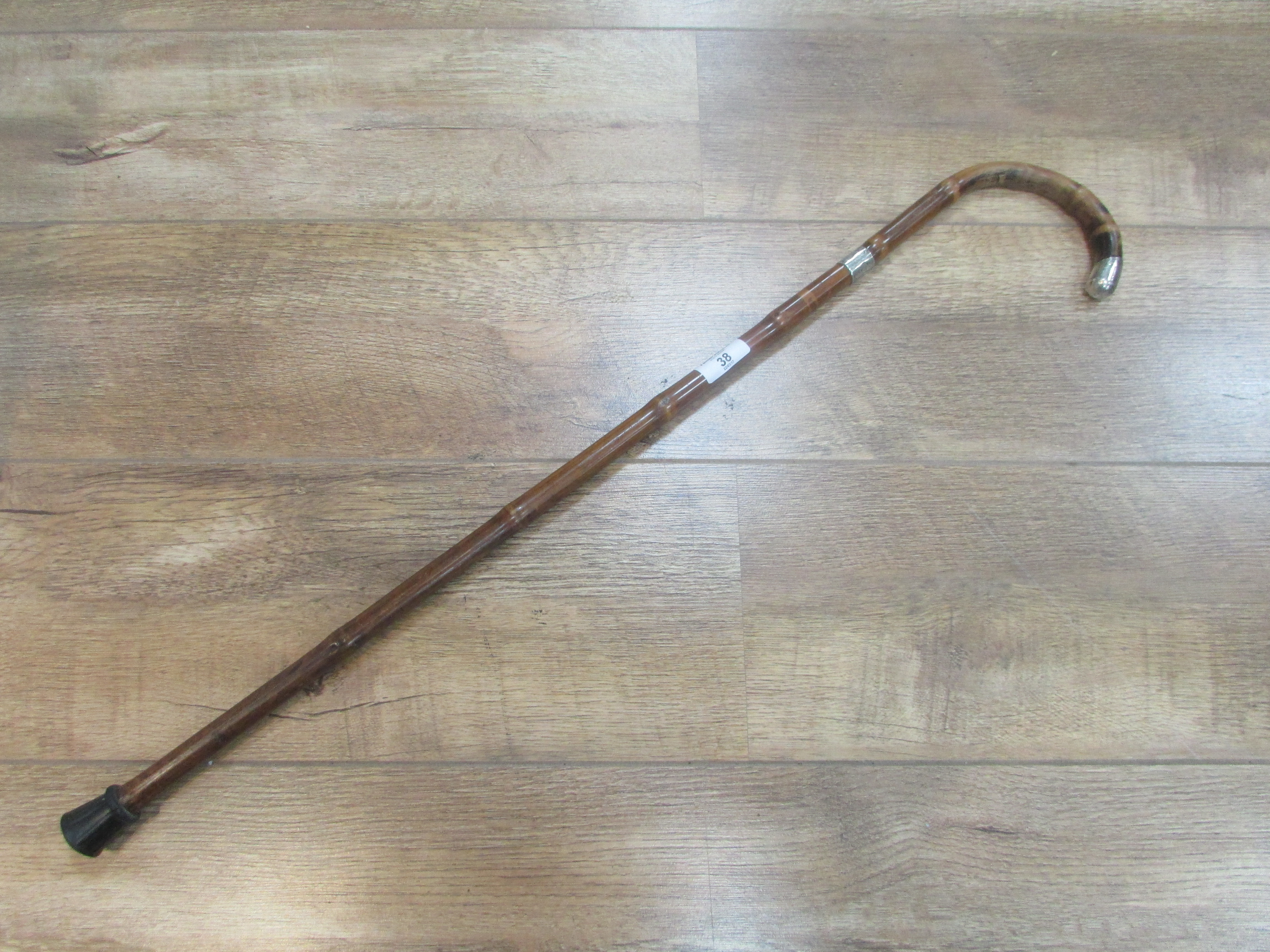 Silver rimmed walking stick