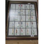 Framed golf cards