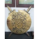 Brass Coat of Arms shield wall hanging