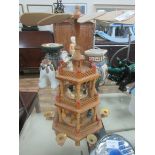 Candle driven nativity wooden decoration