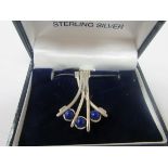 925 silver + blue stone pendant