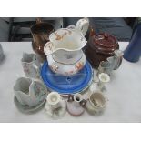 Davenport jug, lustre jug + quantity of china