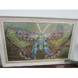 Framed butterfly puzzle picture