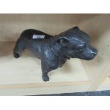 Heavy bronze Staffordshire Bull Terrier figure