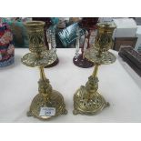 Pair brass candlesticks