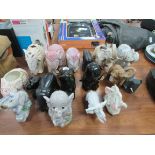 17 various elephant figures