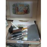 Small quantity of smoking related items including cigar box covers