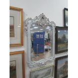 Shabby chic mirror approx 32" x 21" (mirror cracked)