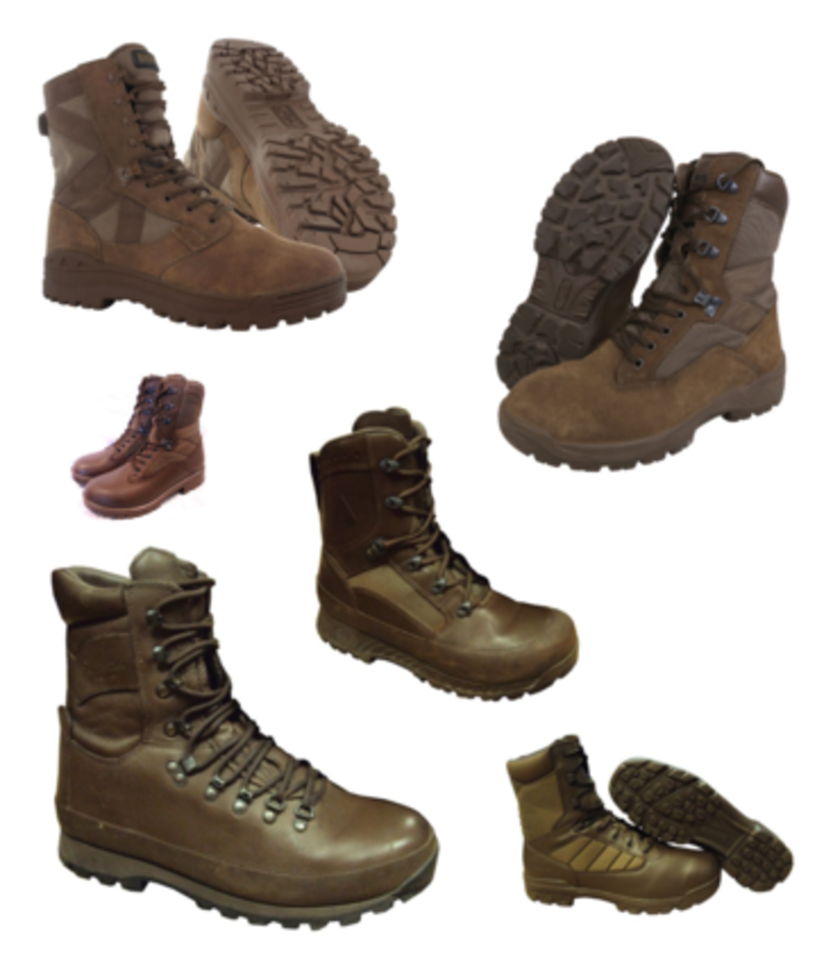 Pack of 10 - Mix of Brown Boots - Mix of Sizes - Grade 1