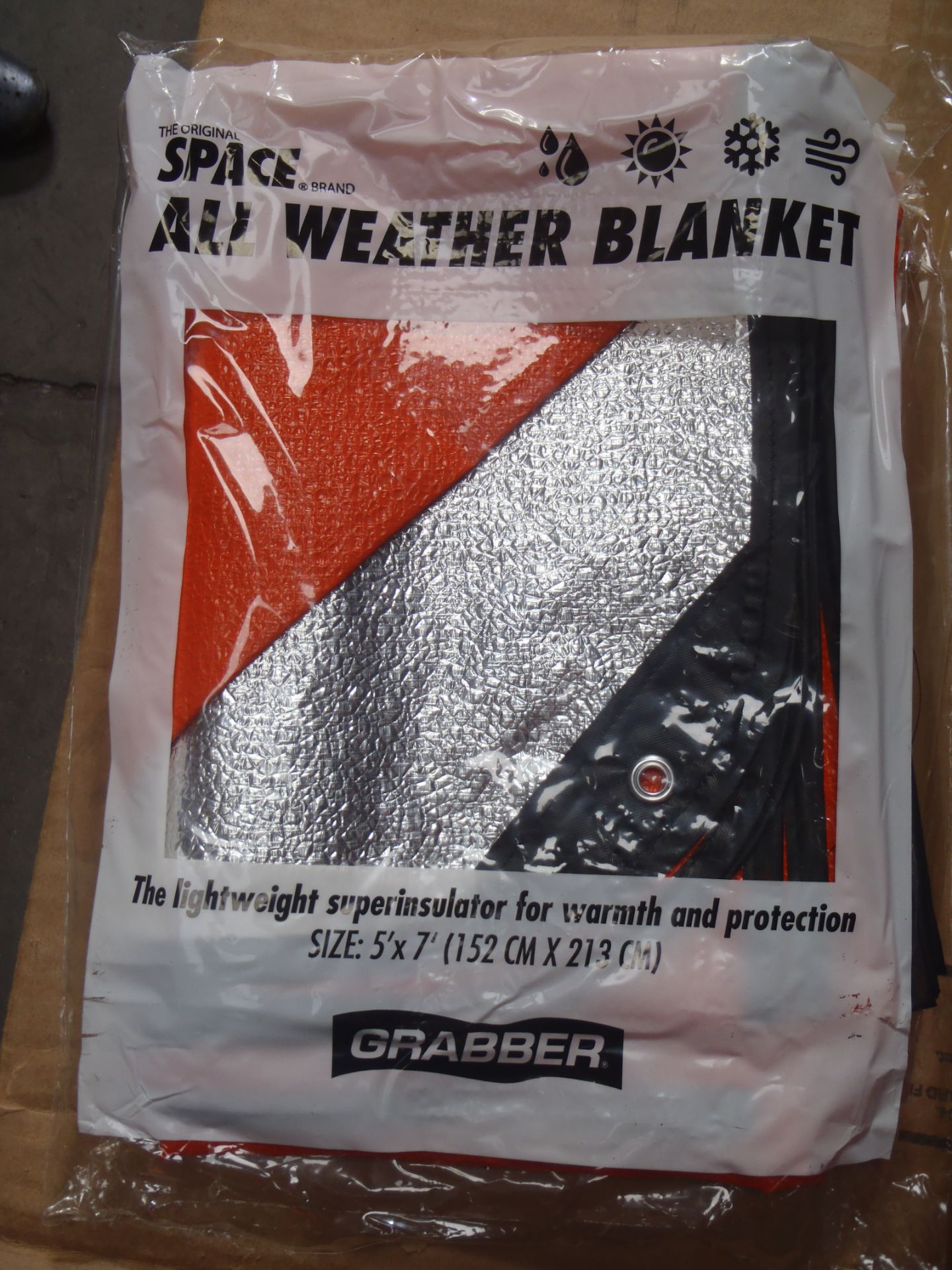 PACK OF 7 - ALL WEATHER SPACE BLANKET - 5' X 7' - BRAND NEW