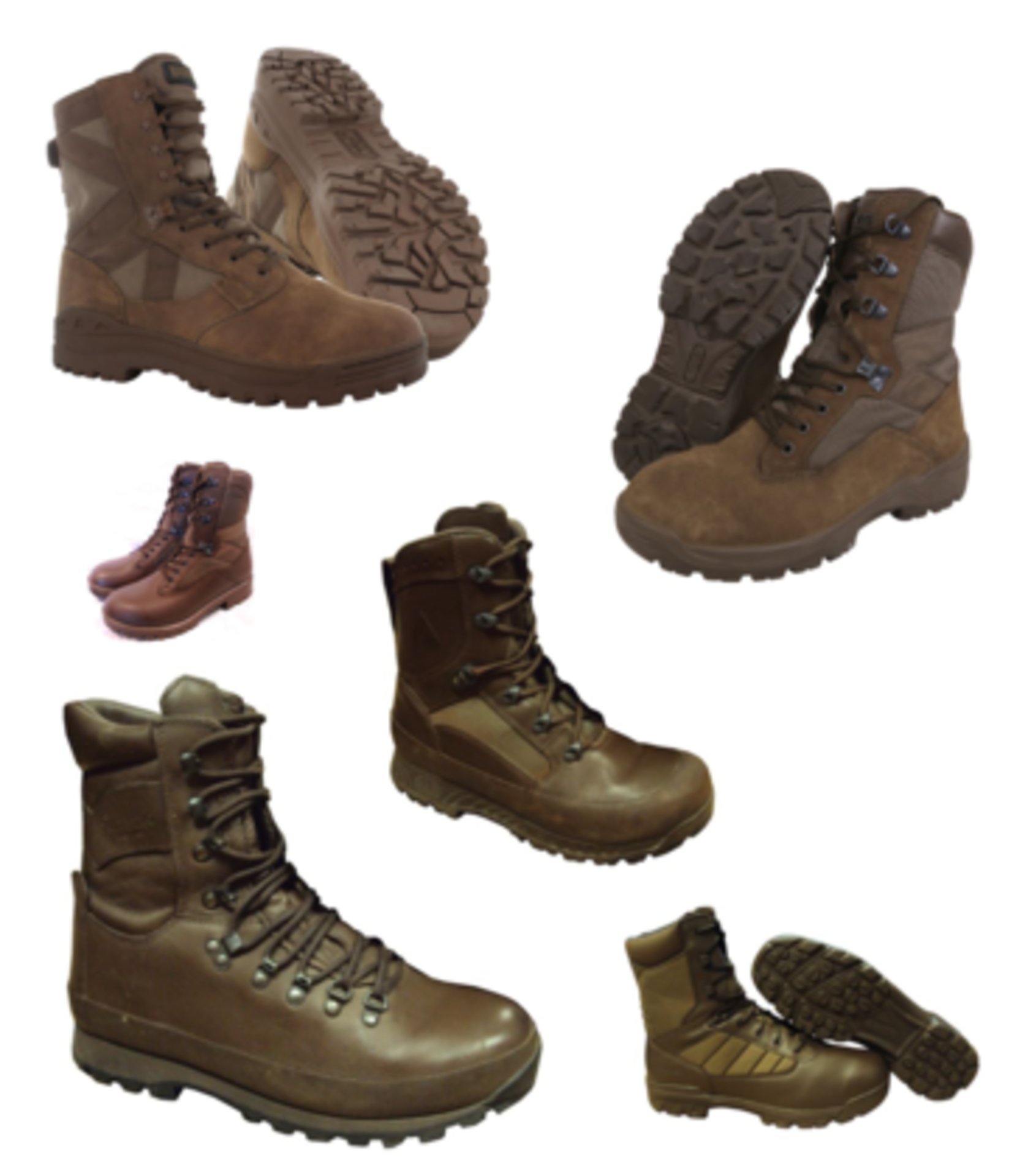 Pack of 5 - Mix of Brown Boots - Mix of Sizes - Grade 2