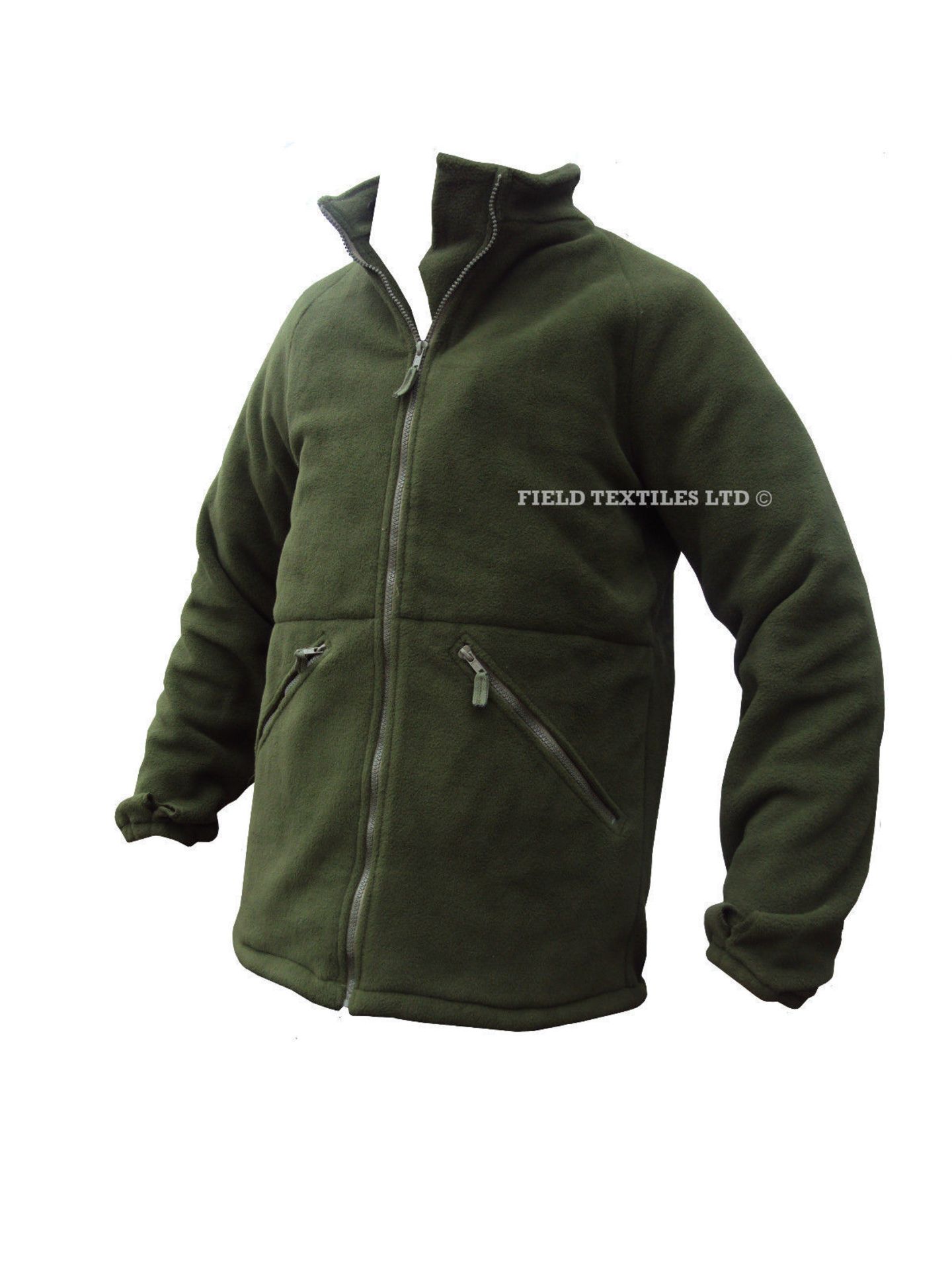 PACK OF 5 - GREEN FLEECES W/COLLAR - MIX OF SIZES - GRADE 1