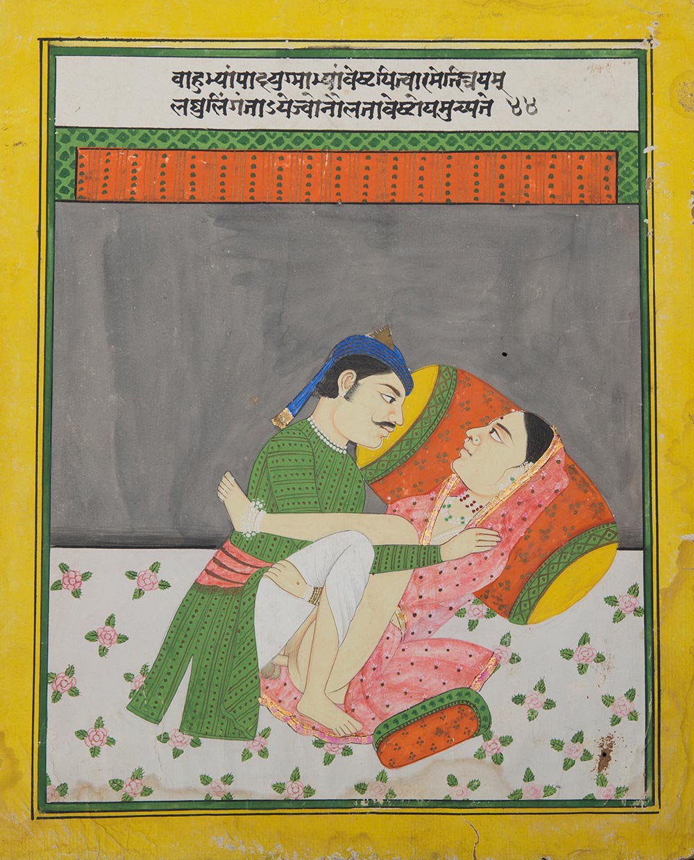 Indian Miniature Painting Antique Indian Miniature Painting, Alwar school, Rajasthan, gouache on