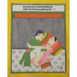 Indian Miniature Painting Antique Indian Miniature Painting, Alwar school, Rajasthan, gouache on