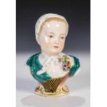 Mädchenbüste der kleinen Prinzessin Marie-Zéphirine de Bourbon (1750 - 1755) Meissen, um 1860 - nach