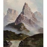 Georg Arnold-Graboné 1896 München - 1982 Starnberg Ansicht des Cimon della Pala im Trentino. Öl