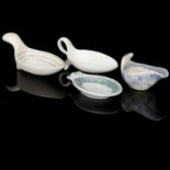 Four Ceramic Medicine Spoons,