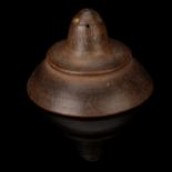 A Rare Turned Fruitwood Nipple Shield,