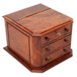 A Small Walnut Collectors Cabinet,