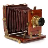 A Fallowfield (Park) Victoria Hald Plate Mahogany Field Camera,