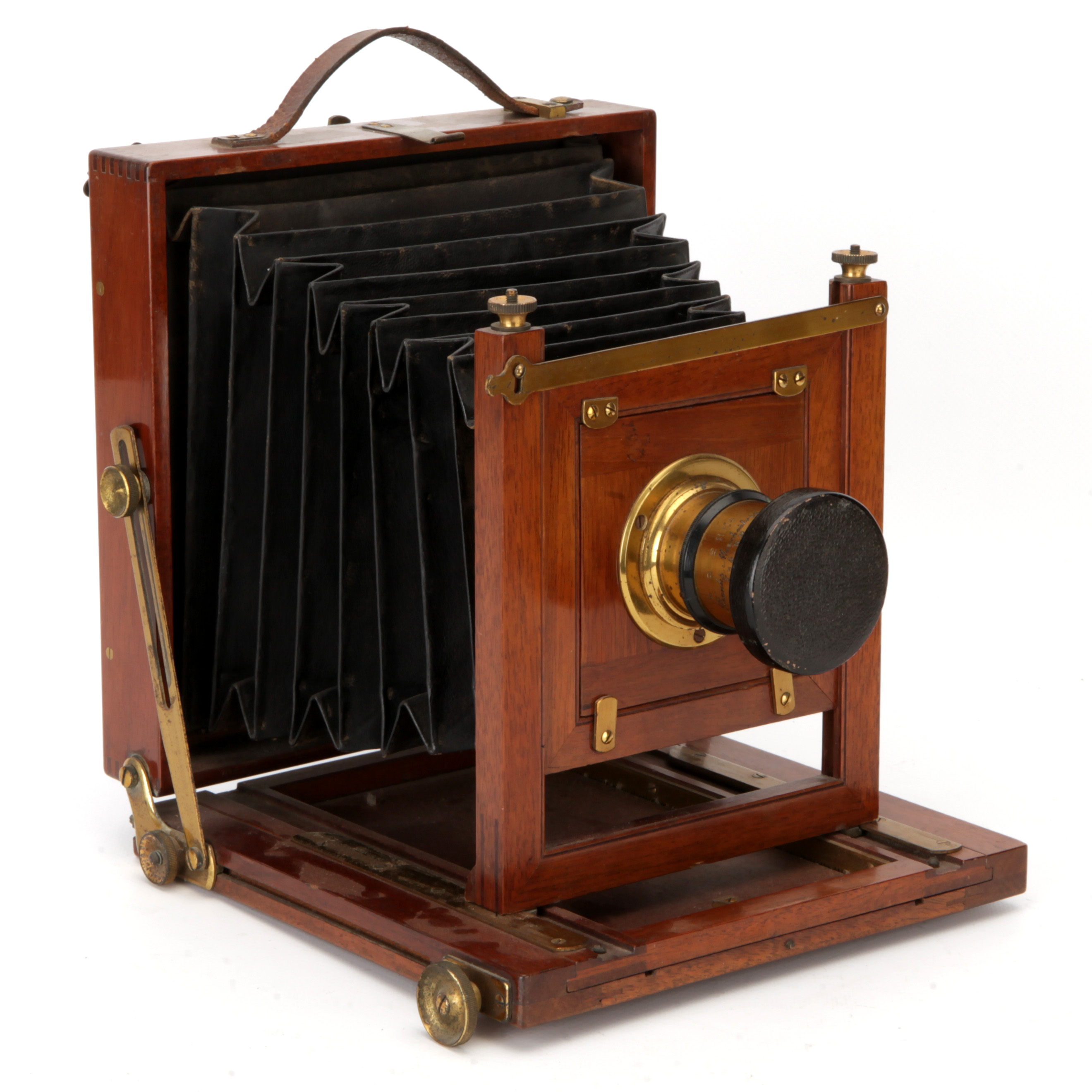 An A. Franks Prestograph Half Plate Mahogany Field Camera,