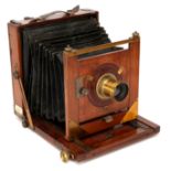A J. Walker Whole Plate Mahogany Field Camera,